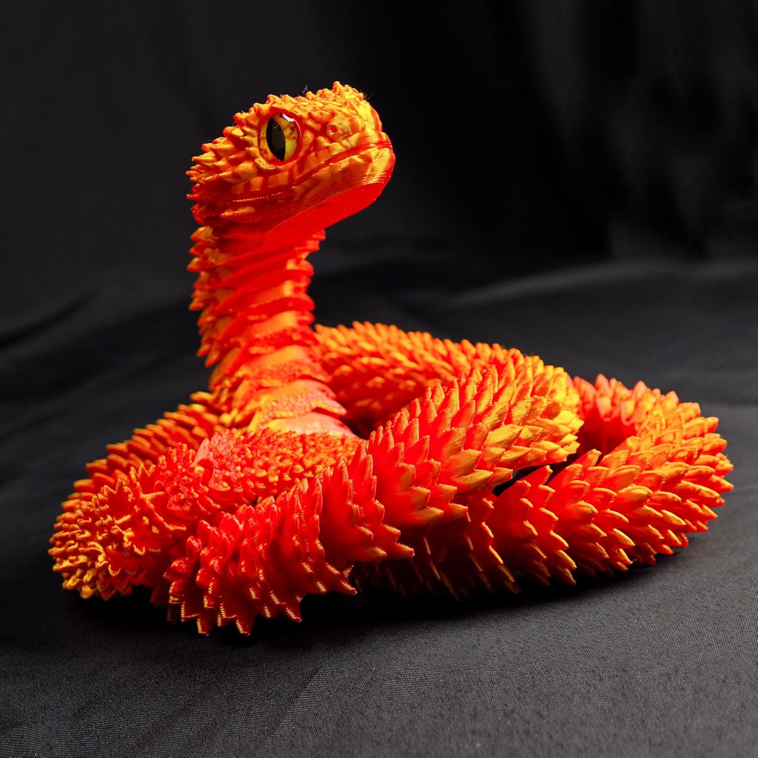 4PCS 3D Printed Snake Fidget Toy, 3D Printed Animals, 12 Inch Articulated 3D Printed Crystal Anaconda for Relaxing and Anxiety Relief，Halloween Decor, Christmas Toy 2025
