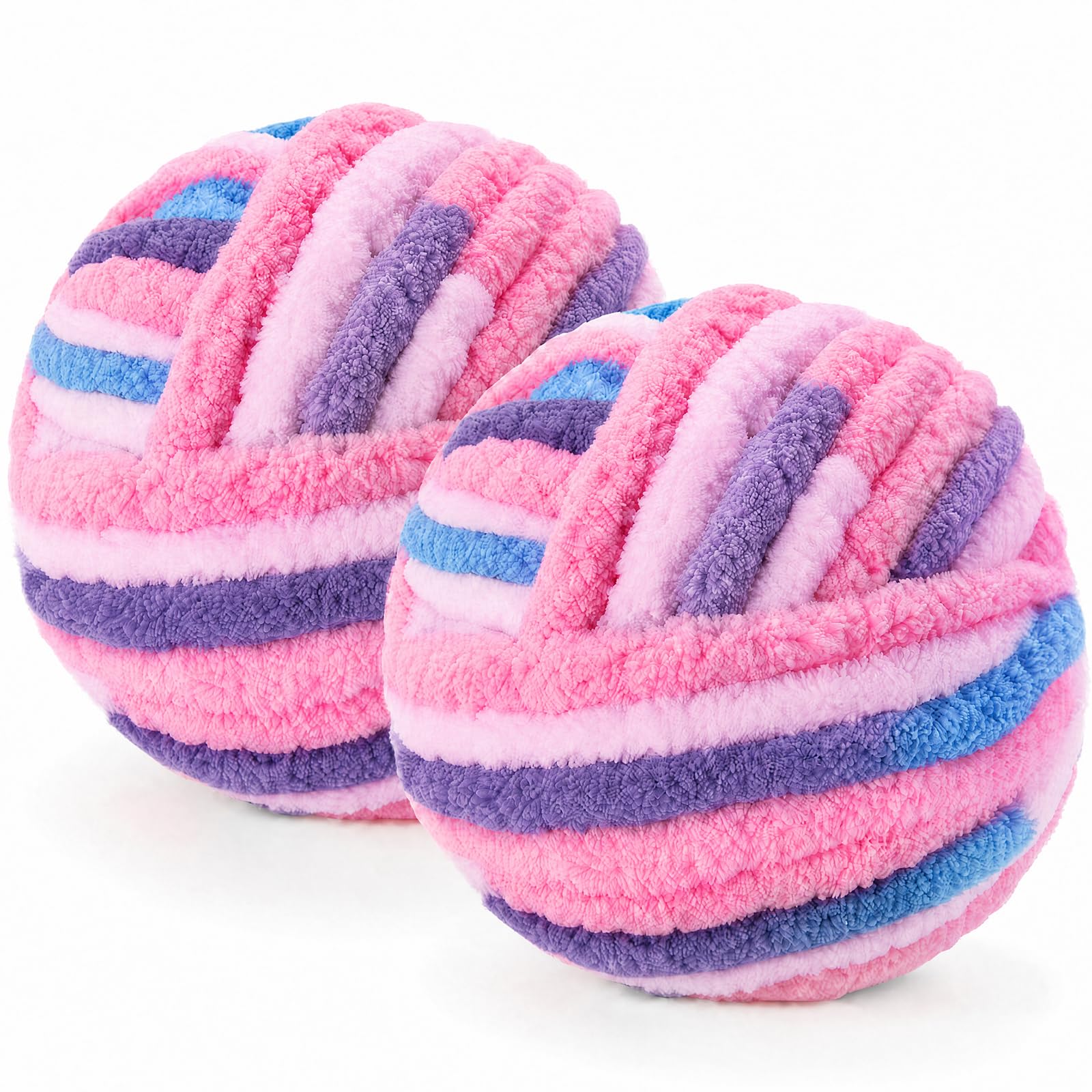 Chunky Yarn Wool 2×250g 54m, XXL Soft Fluffy Chunky Wool for Hand Knitting