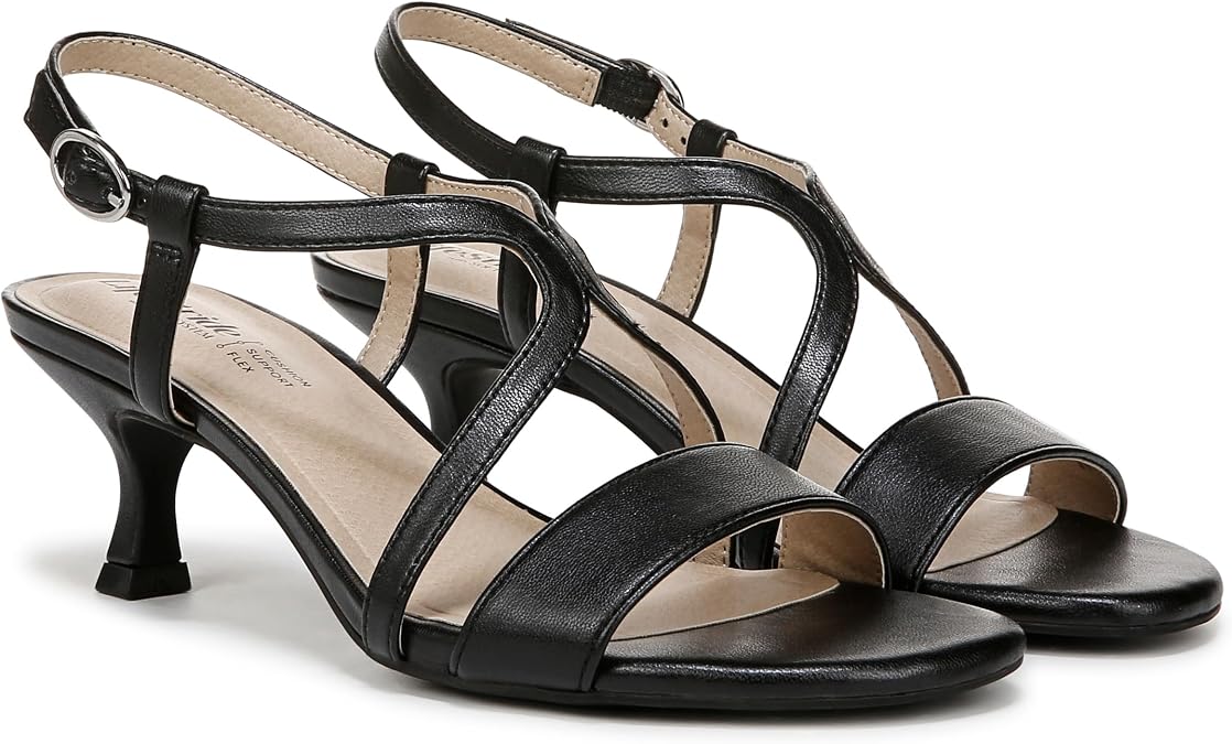 LifeStride レディース Nolita ヒールサンダル, ブラック, 9.5 Wide