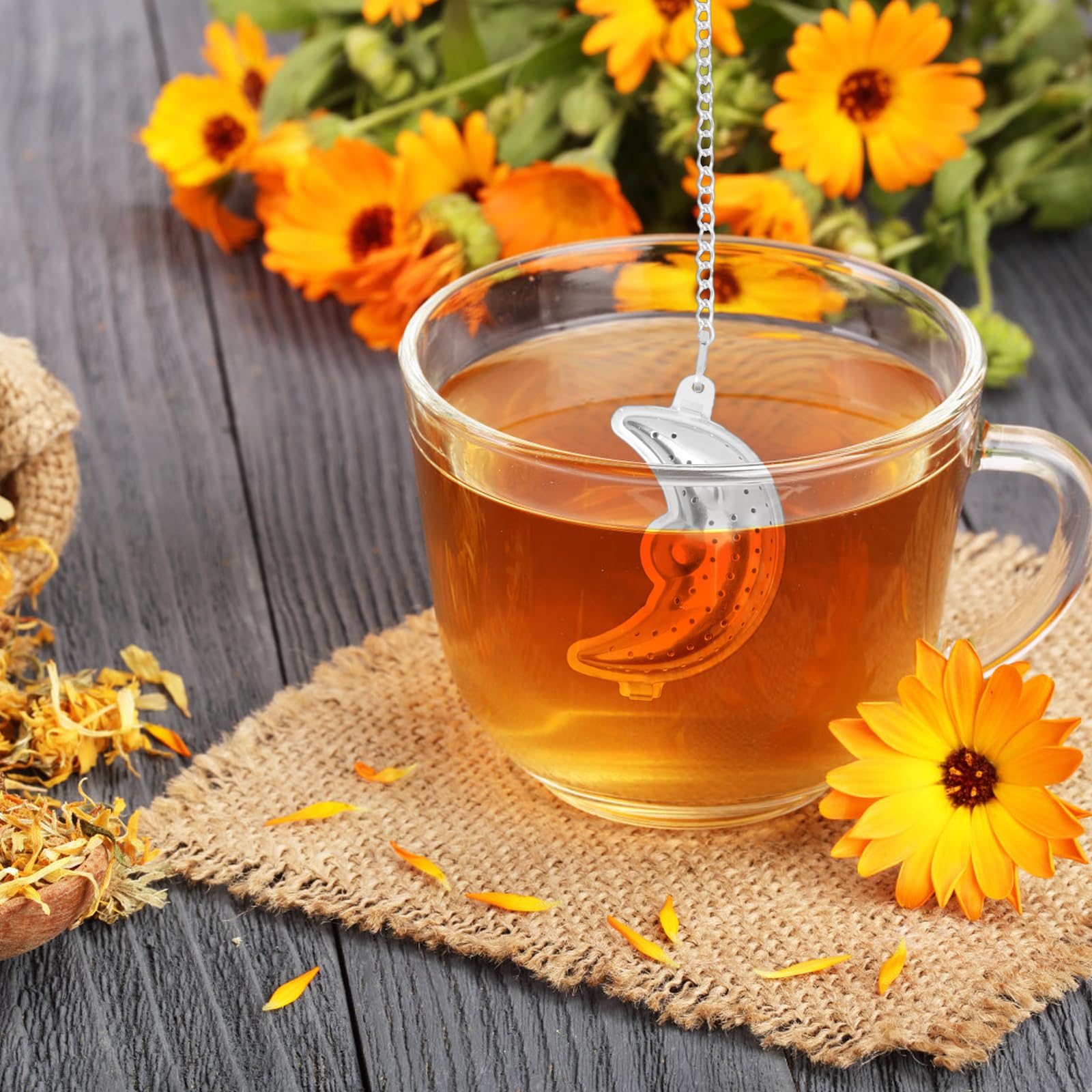 4 Infusori Per Tè In Acciaio Inox - Con Fori Fini, Per Foglie E Spezie, Facili Da Pulire - Foto 6