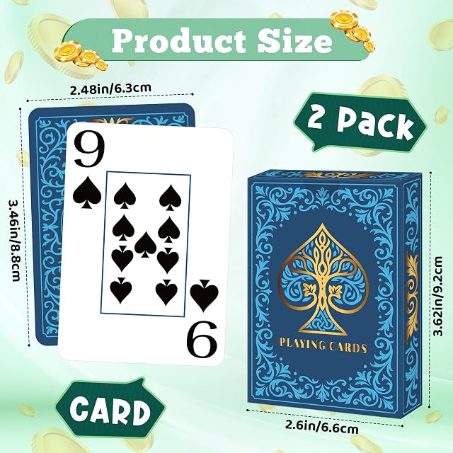 Foto 2 de 8 de Juego de cartas de póquer con índice jumbo, diseño profesional