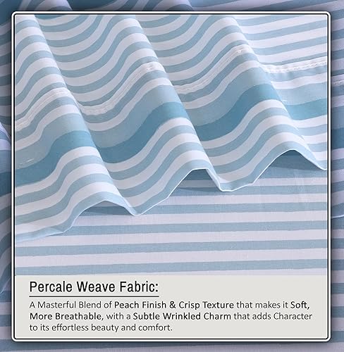 Miniatura 4 de RUVANTI - Juego de sábanas King, 100% algodón orgánico, percal, certificado GOTS, 4 piezas, bolsillo profundo de 15 pulgadas, frescas,