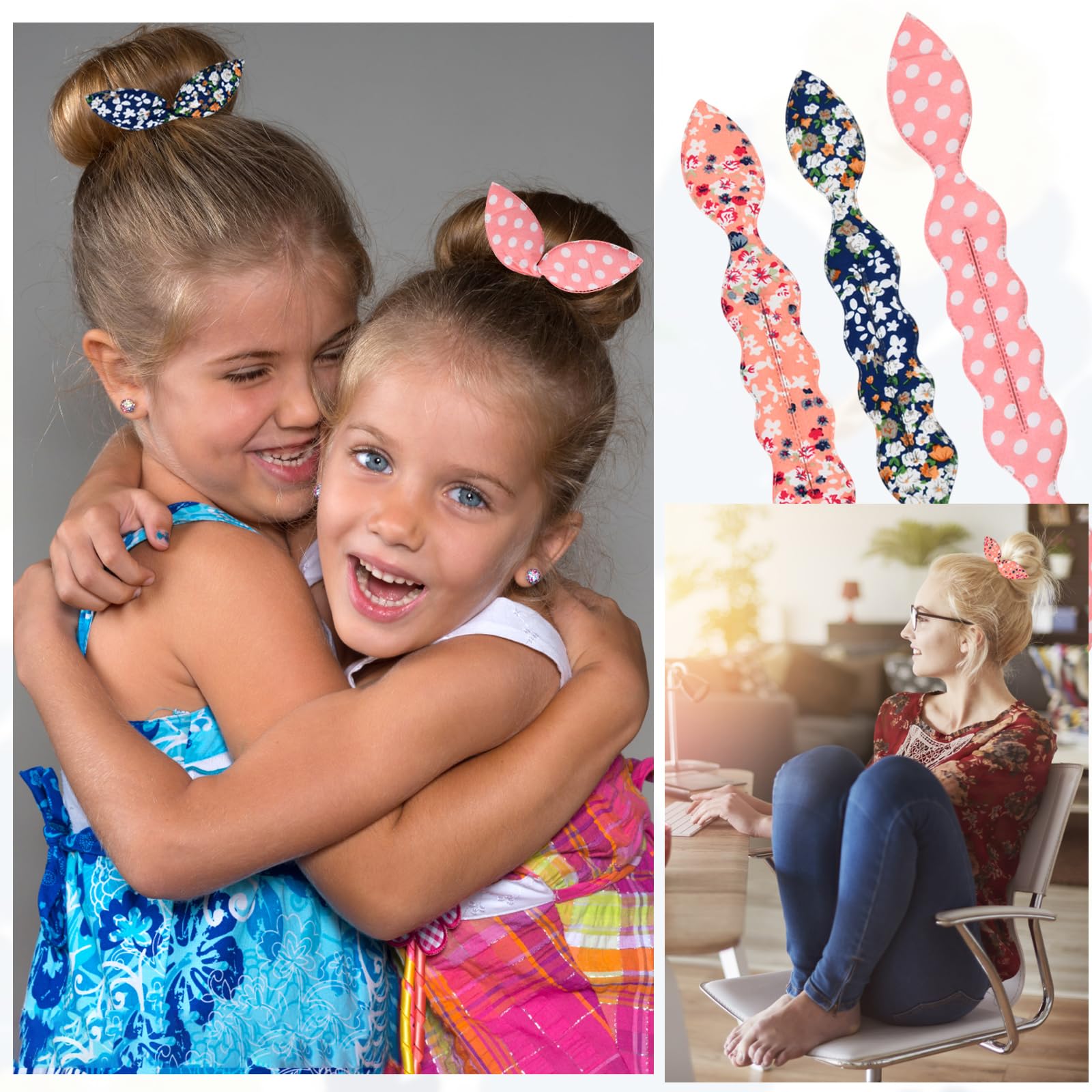 Donut Hair Bun Maker Spugna Schiuma Chignon per Ciambella 6 Pezzi Hair Styling Tools