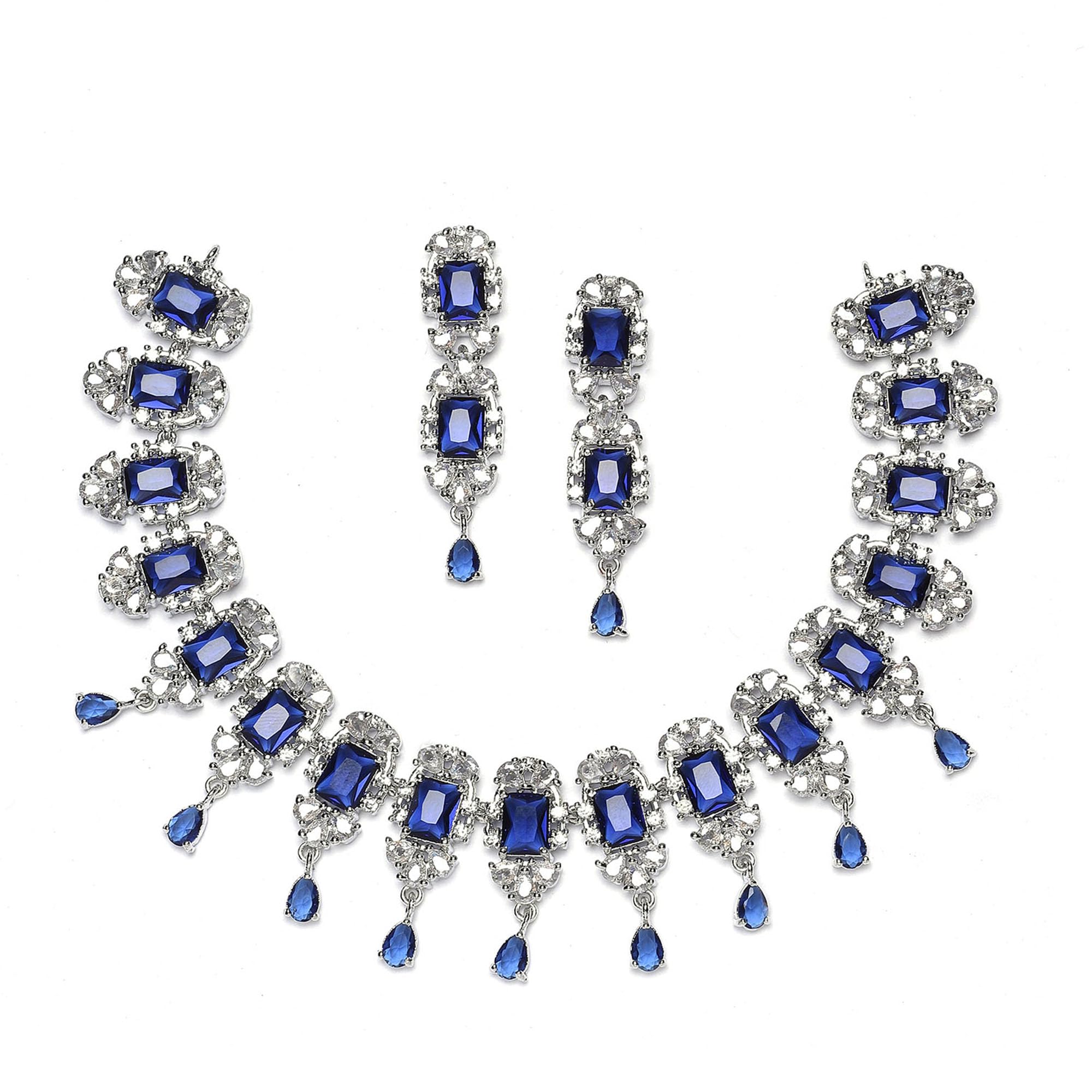 See full amazon price history chart for ZENEME Rhodium Plated Square Shaped Silver Toned American Diamond Stone Studded Necklace With Earring Jewellery Set For Women and Girl (Navy Blue) ZENEME Rhodium Plated Square Shaped Silver Toned American Diamond Stone Studded Necklace With Earring Jewellery Set For Women and Girl (Navy Blue) (B0CGTPRF11) Amazon Price History, Amazon Price Tracker