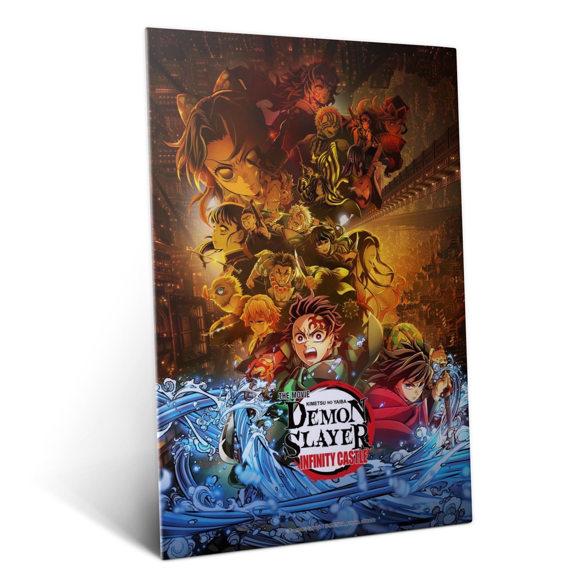 Displate Metall poster Demon Slayer Infinity Castle - The Final Größe L | Bilder Wanddeko Wohnzimmer & Schlafzimmer Wandbilder, Geschenk. Wandkunst mit Magnet-Befestigung, ohne Bohren.