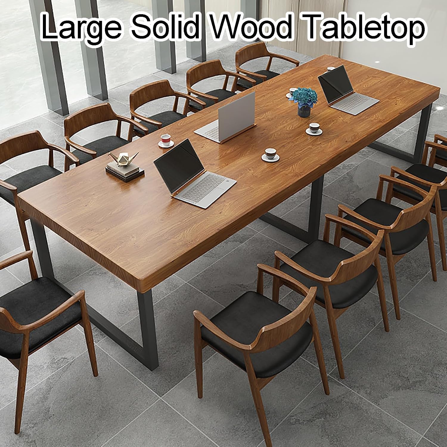 Rectangle Conference Table, Wood Large Office Meeting Table, Business Style Wooden Training Tables, for Office Meetings, Training Rooms, Conference Spaces(120x60x75cm)