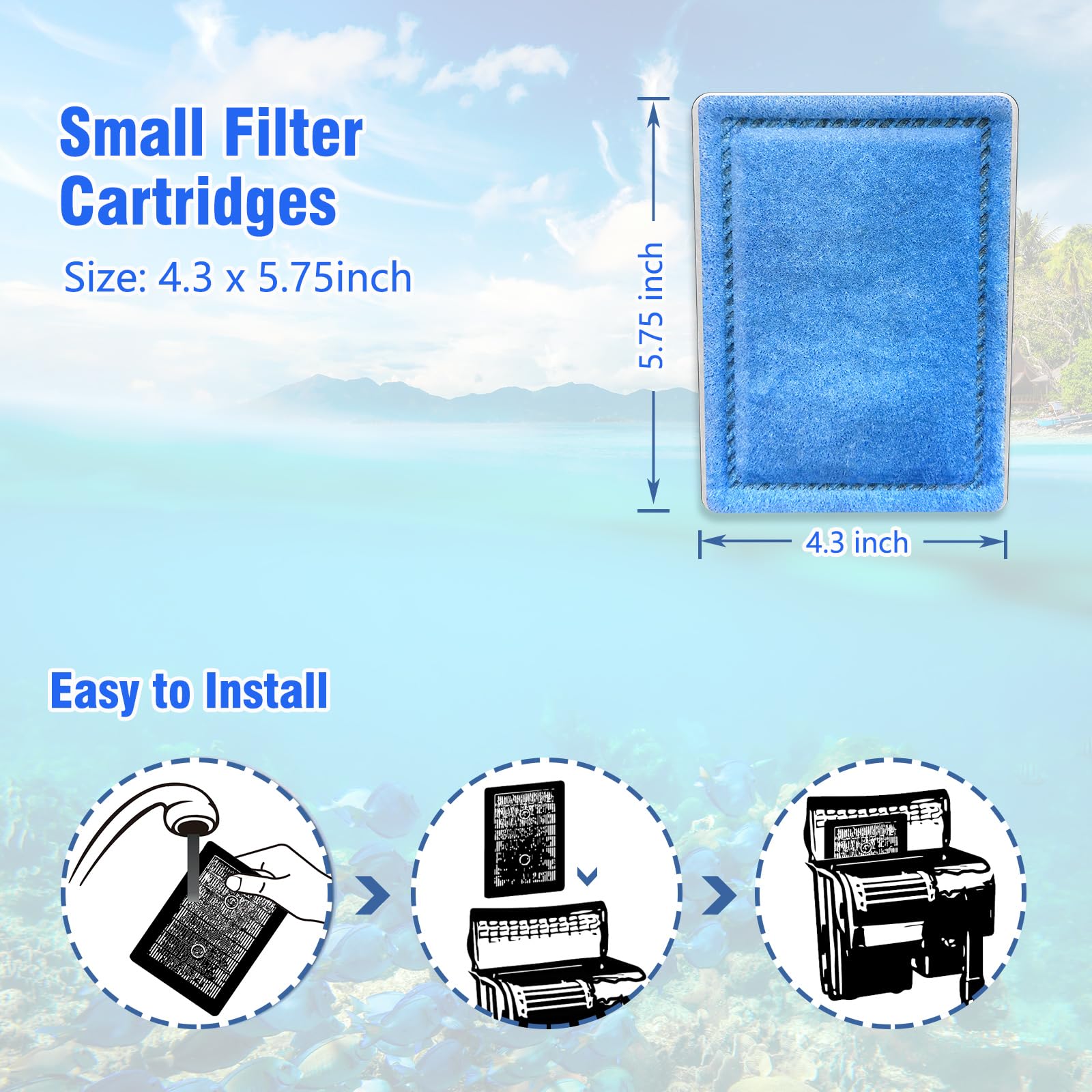 12-Pack Rite-Size B Aquarium Filter Cartridges for Marineland Penguin PRO Power Filters 100/125/175 & Original Penguin Power Filter 150