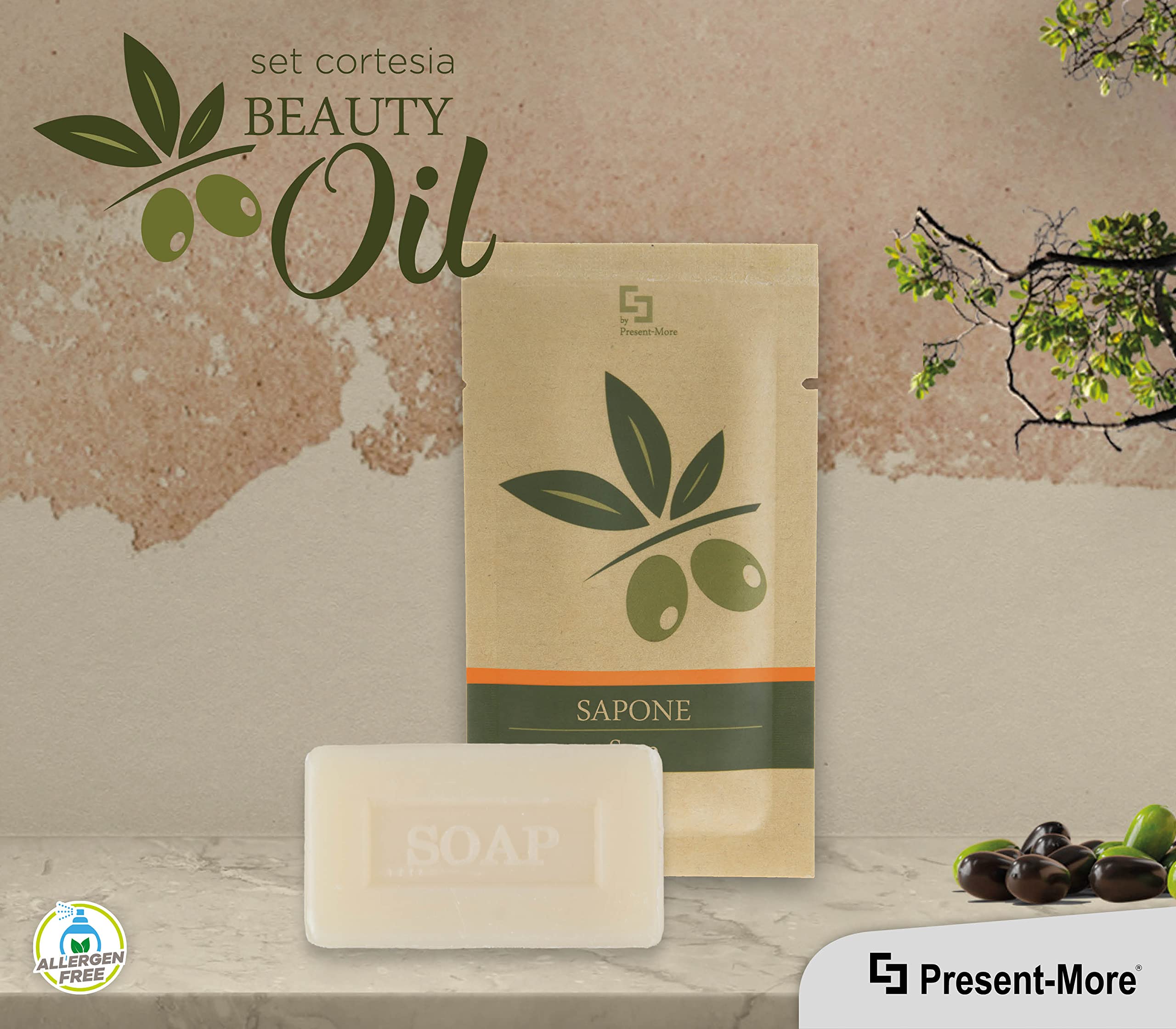 Saponette Hotel 15gr Beauty Oil - Confezione da 250 Pezzi - Fragranza Tahitian - Ideale per Hotel e B&B