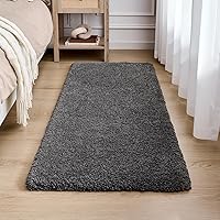 Vista 159 de Alfombra de inodoro blanca 22x24, antideslizante, esponjosa, alfombra de piso para baño en forma de U, lavable, alfombra de contorno para inodoro