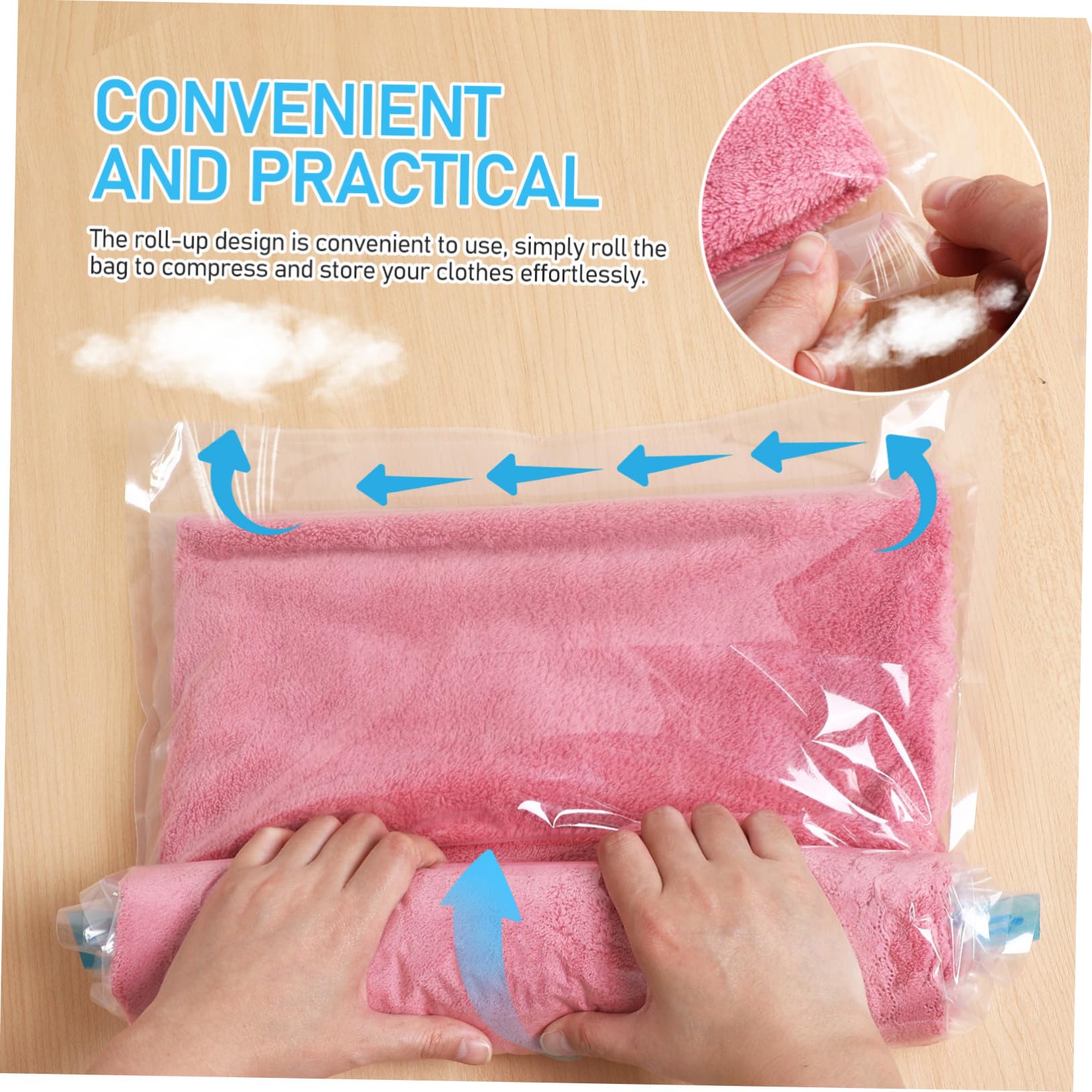 12 piezas Bolsas de Compresión de Viaje Sellado Doble Resistente y Reutilizables para Ropa y Almacenaje Esencial Camping y Negocios