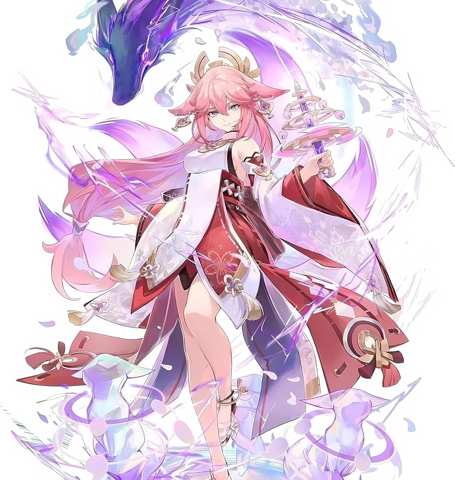 原神八重神子1/7フィギュア狐之真意,約高さ26cmです Amazon.co.jp: miHoYo 原神 フィギュア 八重神子·狐の真意Ver. 1