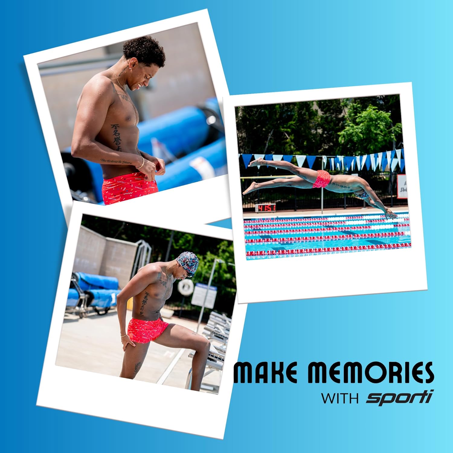 Sporti Mens Square Leg Swimsuit - Men's Lap Swimming Suits - Competitive Swimsuit Men for Lap Swimming - Image 5