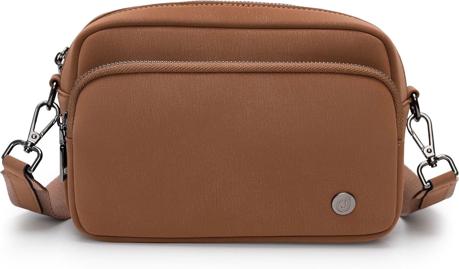 Dorefala Small Crossbody Bag for Women, Triple Zipper Purse with Card Slots, Lightweight Shoulder Bag for Travel