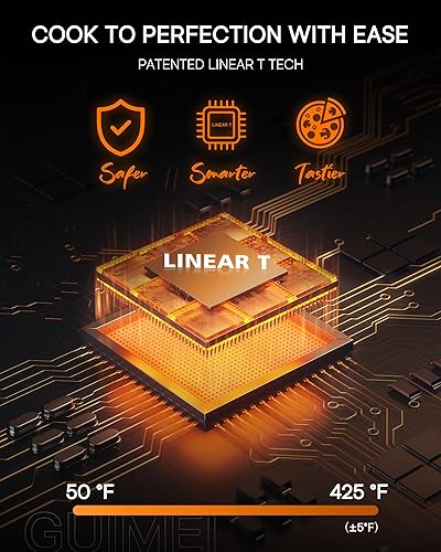 Miniatura 7 de Nuwave Brio - Horno asador freidora de aire de 15.5 cuartos de galón, tamaño familiar XL, potente 1800 W, 4 posiciones de rack, controles de
