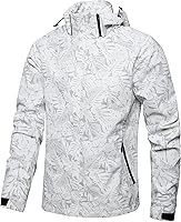 Vista 10 de Chaqueta impermeable ligera para hombre, chaqueta impermeable con capucha para exteriores, senderismo, cortavientos