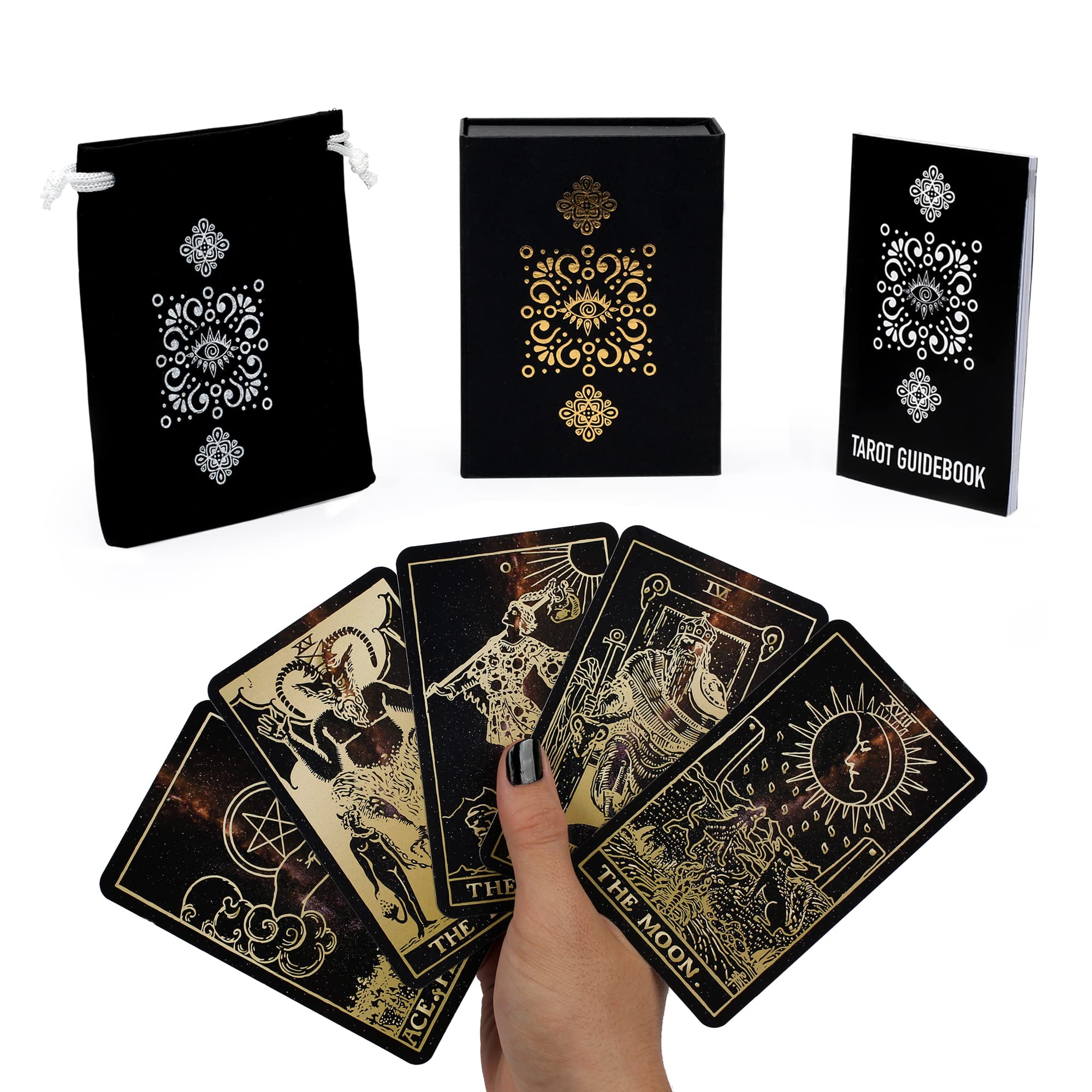 Buy EMC Tarot Deck with Guidebook & Box - 78 Cards Full Deck - Glossy ...