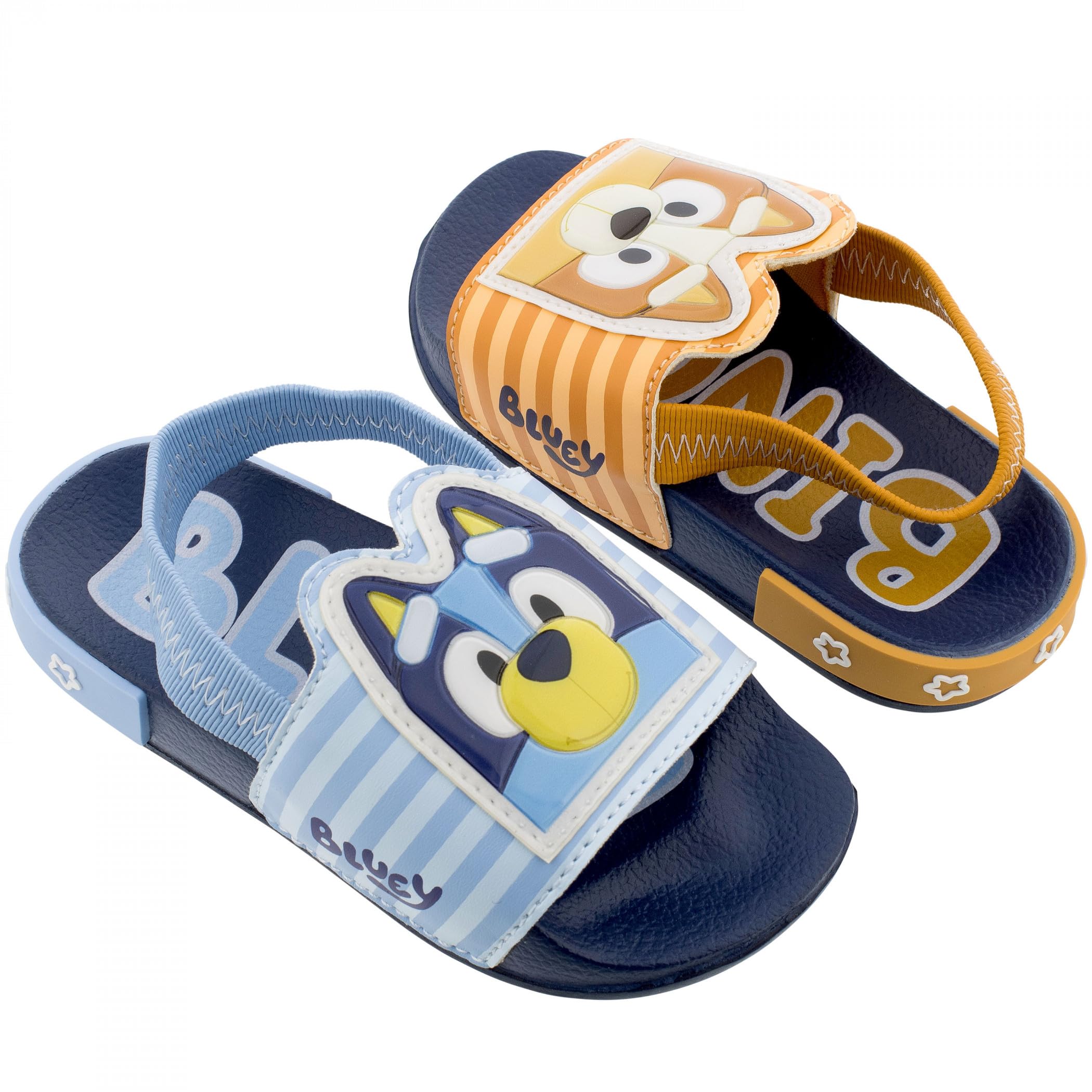 Ground Up Bluey and Bingo Toddler Mismatch Flip Flop Slides
