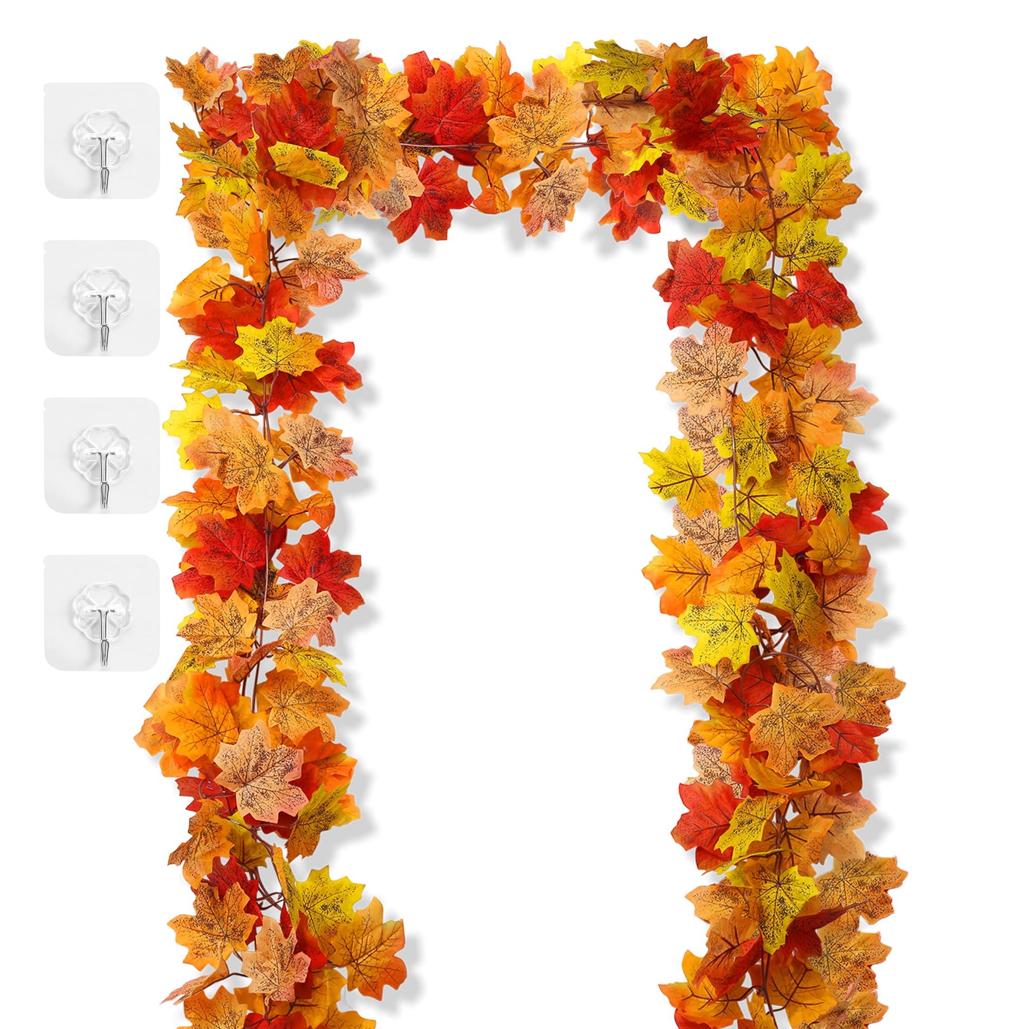 AWARDSEN 2Pcs 13FT Artificial Fall Leaves Garland