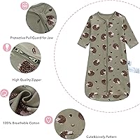 Vista 3 de Saco de dormir de manga larga, bolsa de dormir para bebé 100% algodón de 0-18 meses, manta vestible súper suave, saco de dormir para niños pequeños