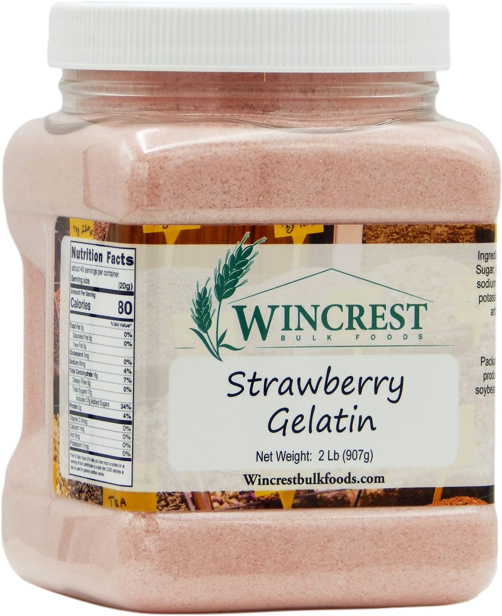 Strawberry Gelatin - 2 Lb Container