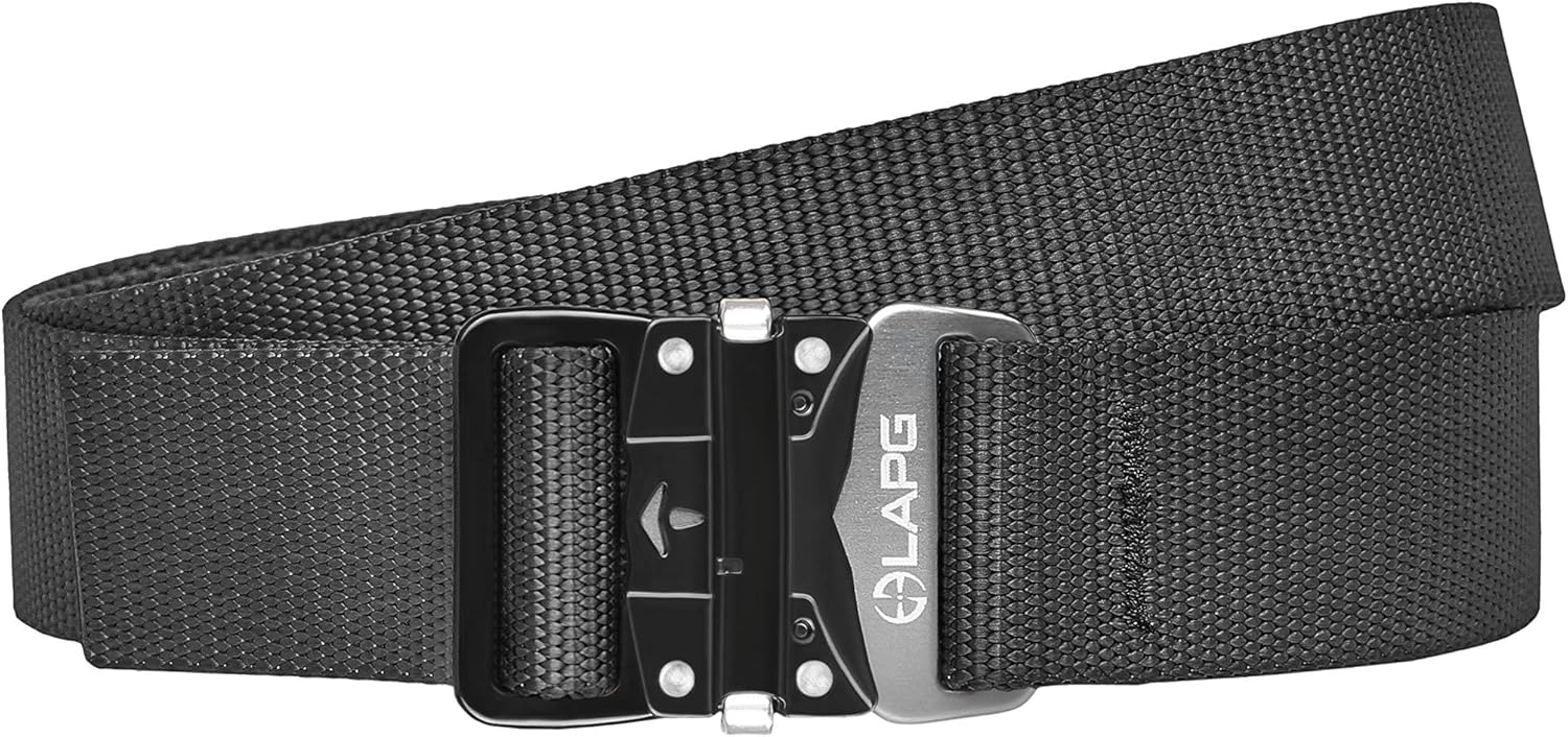 LA Police Gear LoPro Men's Range Belt, Tactical Belt for Men, High-Tech Buckle Men's Belt