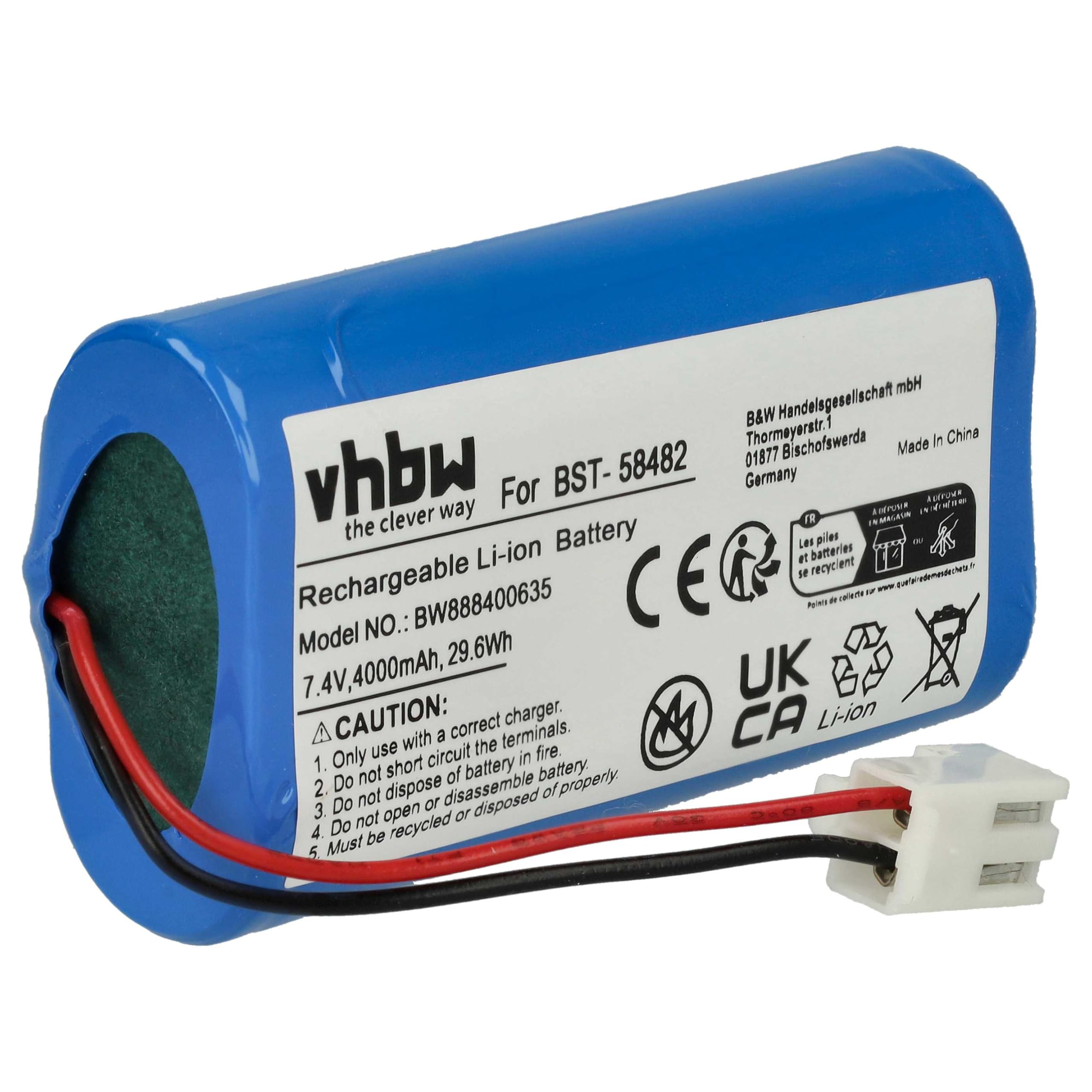 vhbw Replacement Battery compatible with Bestway Flowclear Aquatronix Pool Cleaner (4000mAh, 7.4V, Li-Ion)