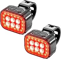 Vista 1 de Luz de bicicleta recargable Luces de bicicleta Super brillante Faro y luz trasera LED Luces de bicicleta de montaña Linterna delantera y trasera