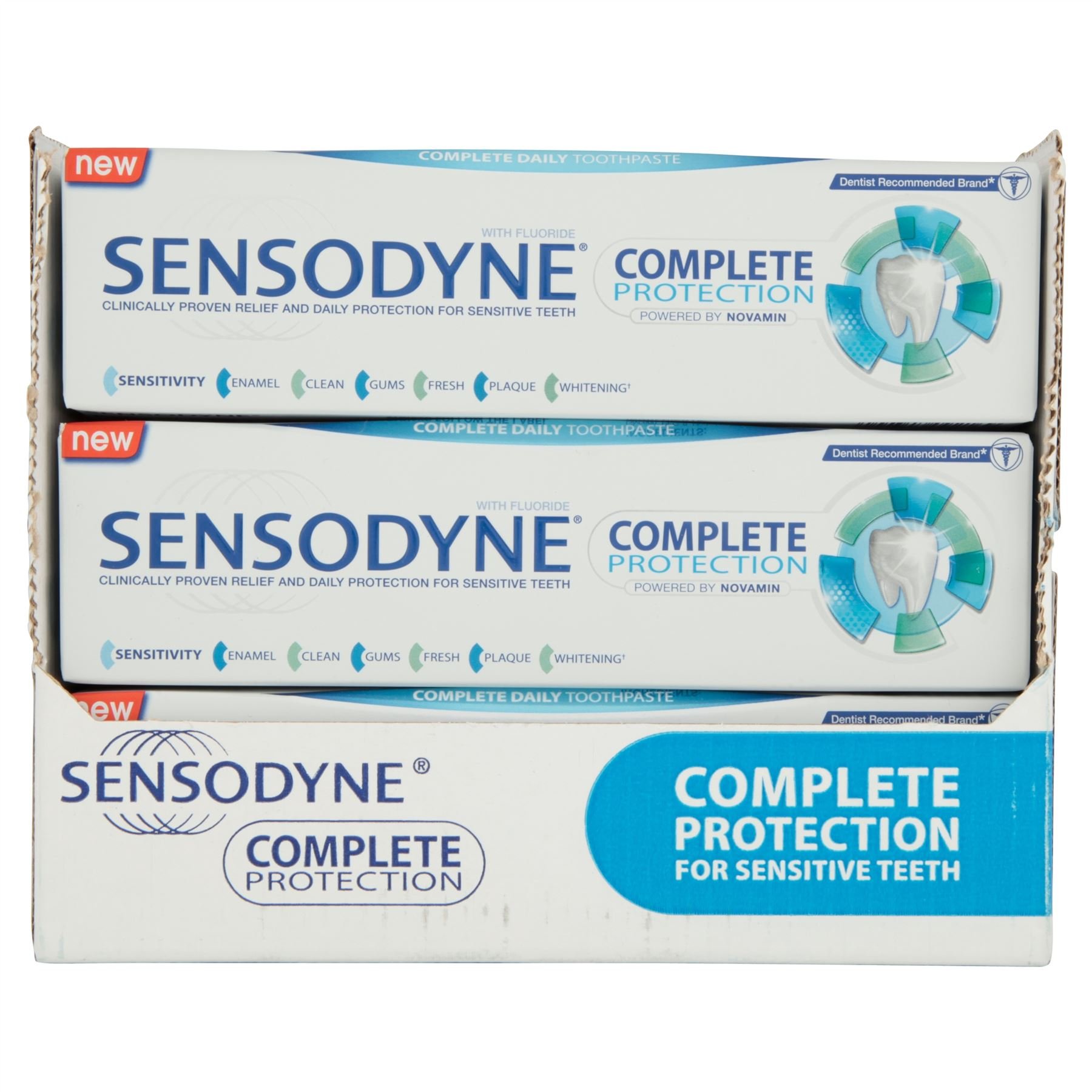 12 x Sensodyne Pełna ochrona Pełna codzienna pasta do zębów 75 ml