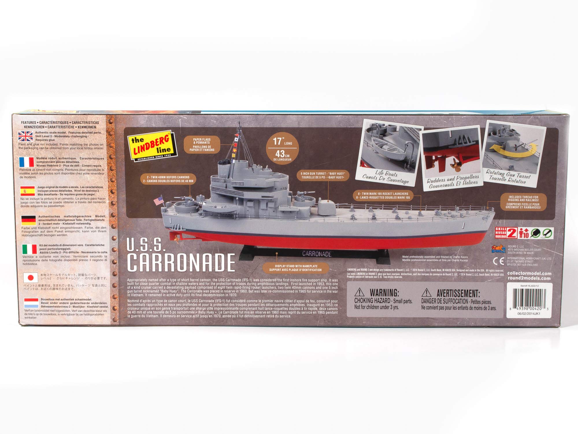 Amazon.com: Lindberg Models 1:168 Scale USS Carronade Model Kit