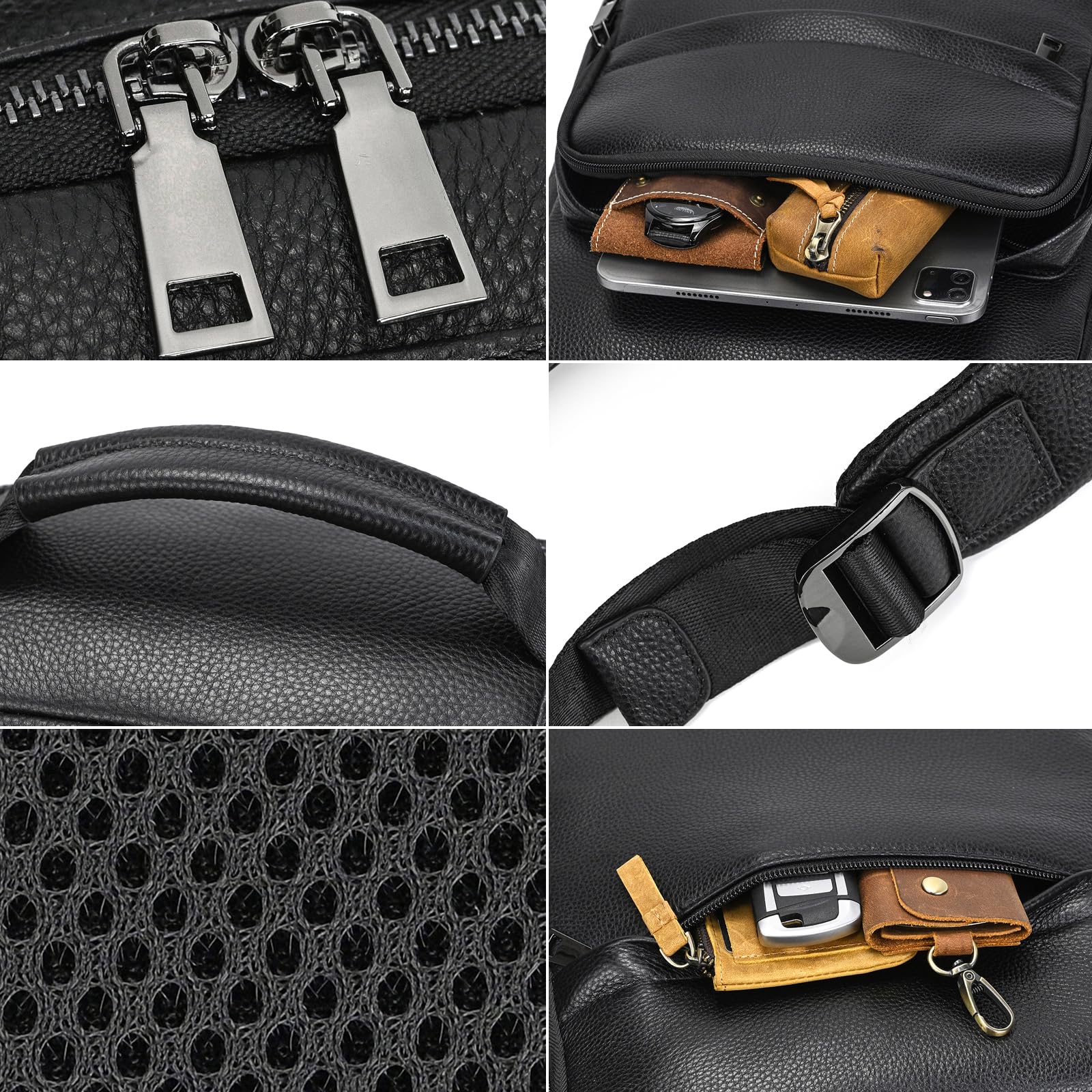 Zaino Business Uomo Pelle Vintage Zaini per 15,6 pollici MacBook Laptop Daypack per Ufficio Zainetto Grande in Vera Pelle, Zaino per computer portatile da uomo