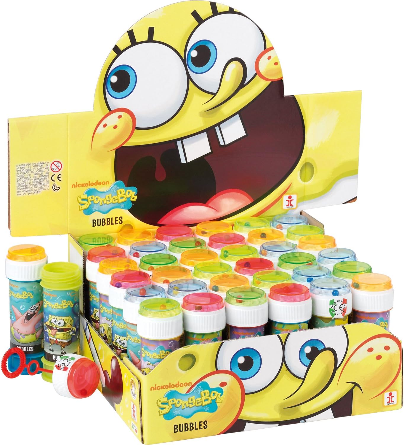 PMS 4AS STYLE 60ML SPONGEBOB BUBBLE TUBS W/PUZZLE LID 36 DB