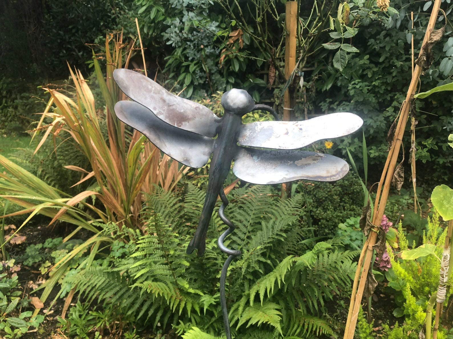 Dragonfly Garden Art, Steel Dragonfly Garden Sculpture, Gift for a Gardener