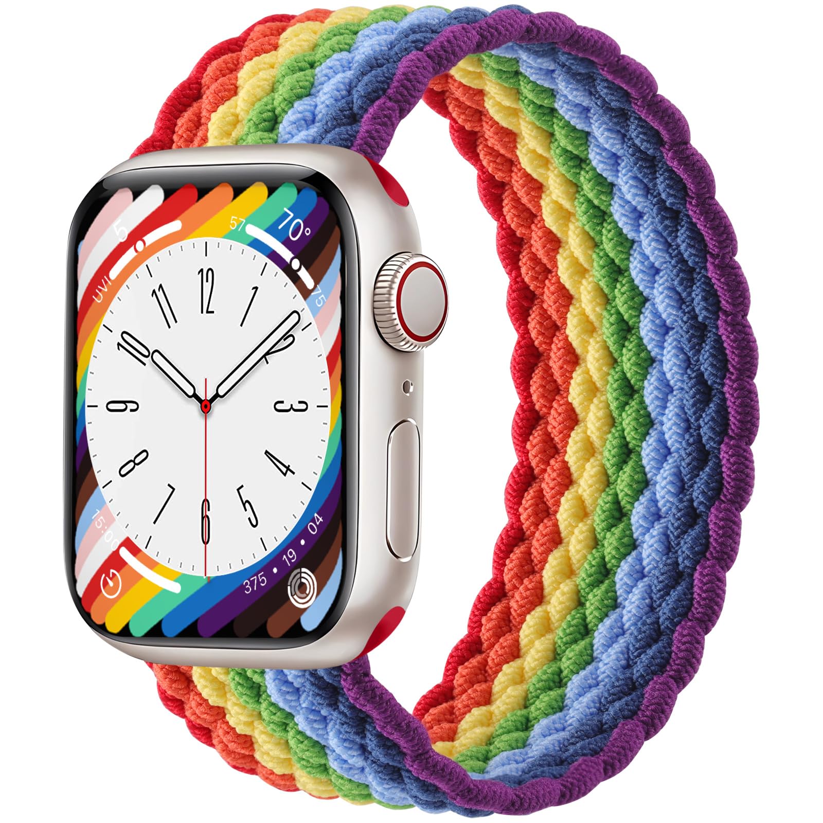 Zedoli Braided Solo Loop Bands Compatible with Apple Watch Band 38mm 40mm 41mm 42mm 44mm 45mm 46mm 49mm Women Men, Stretchy Nylon Sport Elastic Strap for iWatch Series 11 10 9 8 7 6 5 4 3 2 1 SE Ultra — view 21