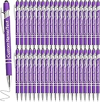 Vista 16 de Bolígrafos personalizados con nombre, paquete de 10 bolígrafos personalizados de oro rosa, bolígrafo de tinta negra grabada a granel con puntas