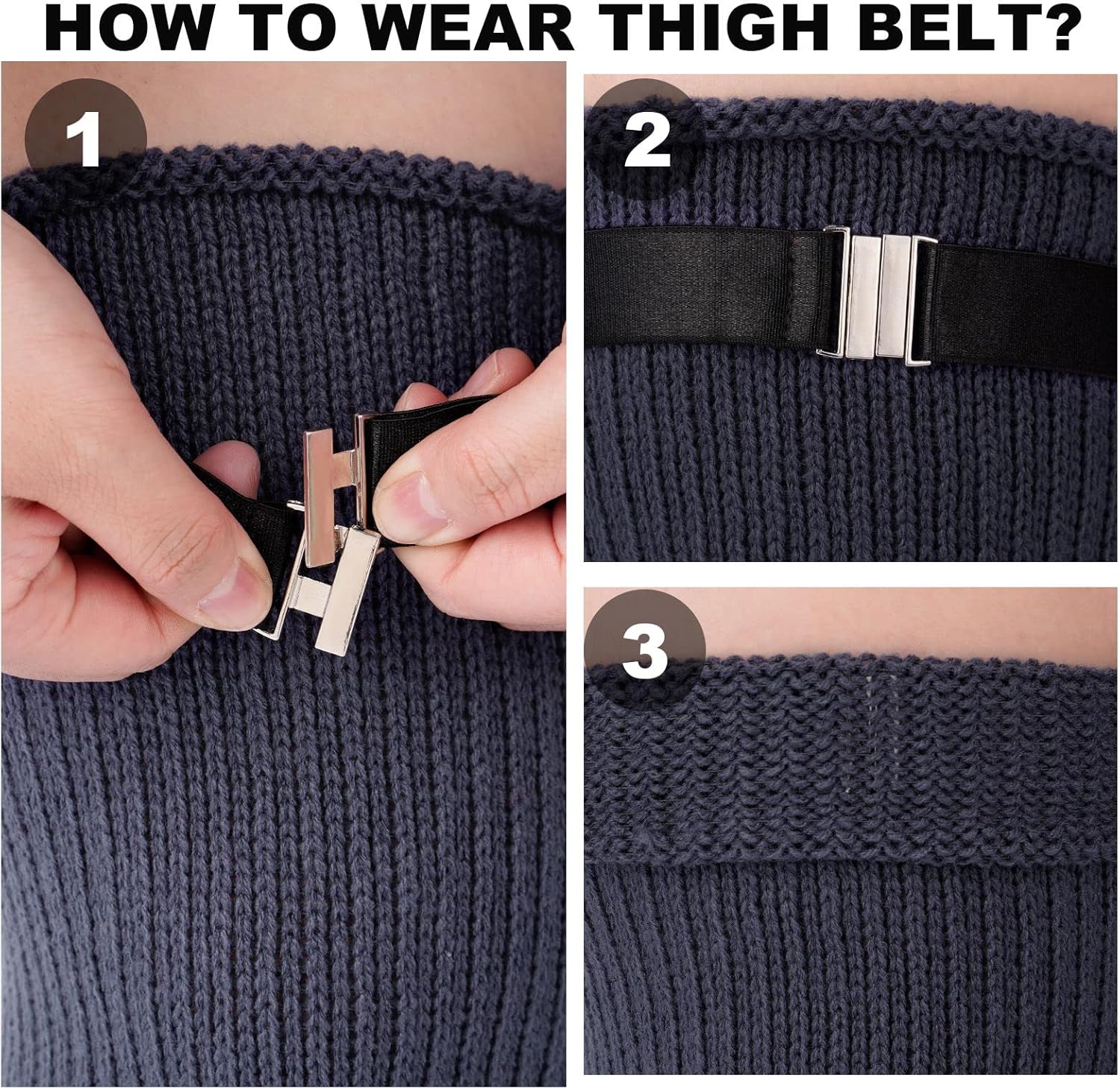 Neoviancia Plus Size Thigh High Socks for Thick Thighs Women- Thigh Highs Widened Extra Long Thick Knit Socks - Image 3