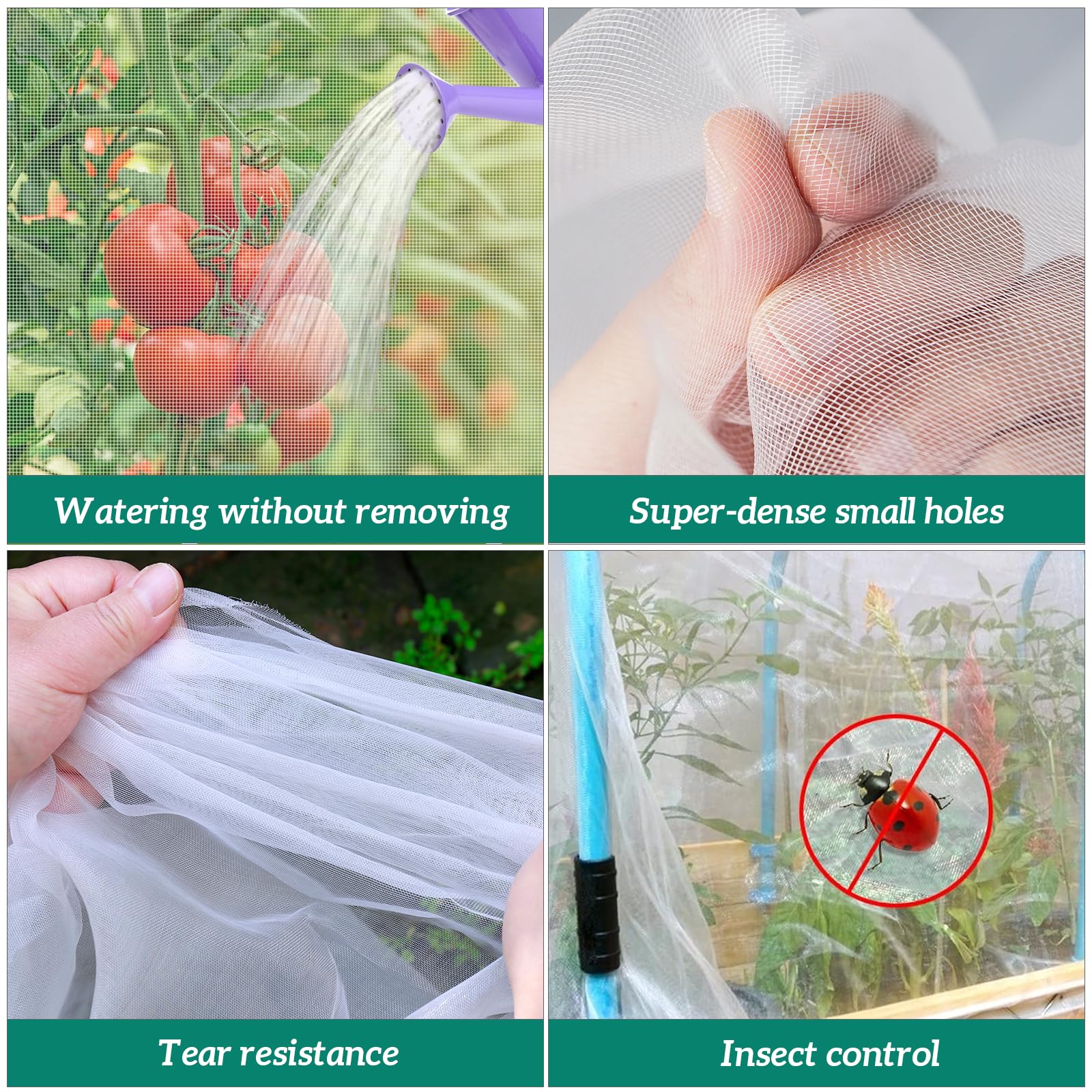 Filet Anti-Insectes Jardin Huanmin 3x5m – Protection Plantes, Légumes, Fruits Contre Oiseaux, Insectes, Respirant Et Découpable