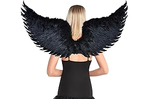 Amscan Dark Angel Wings: Embrace Your Inner Darkness with These Enchanting Black Wings for Adults