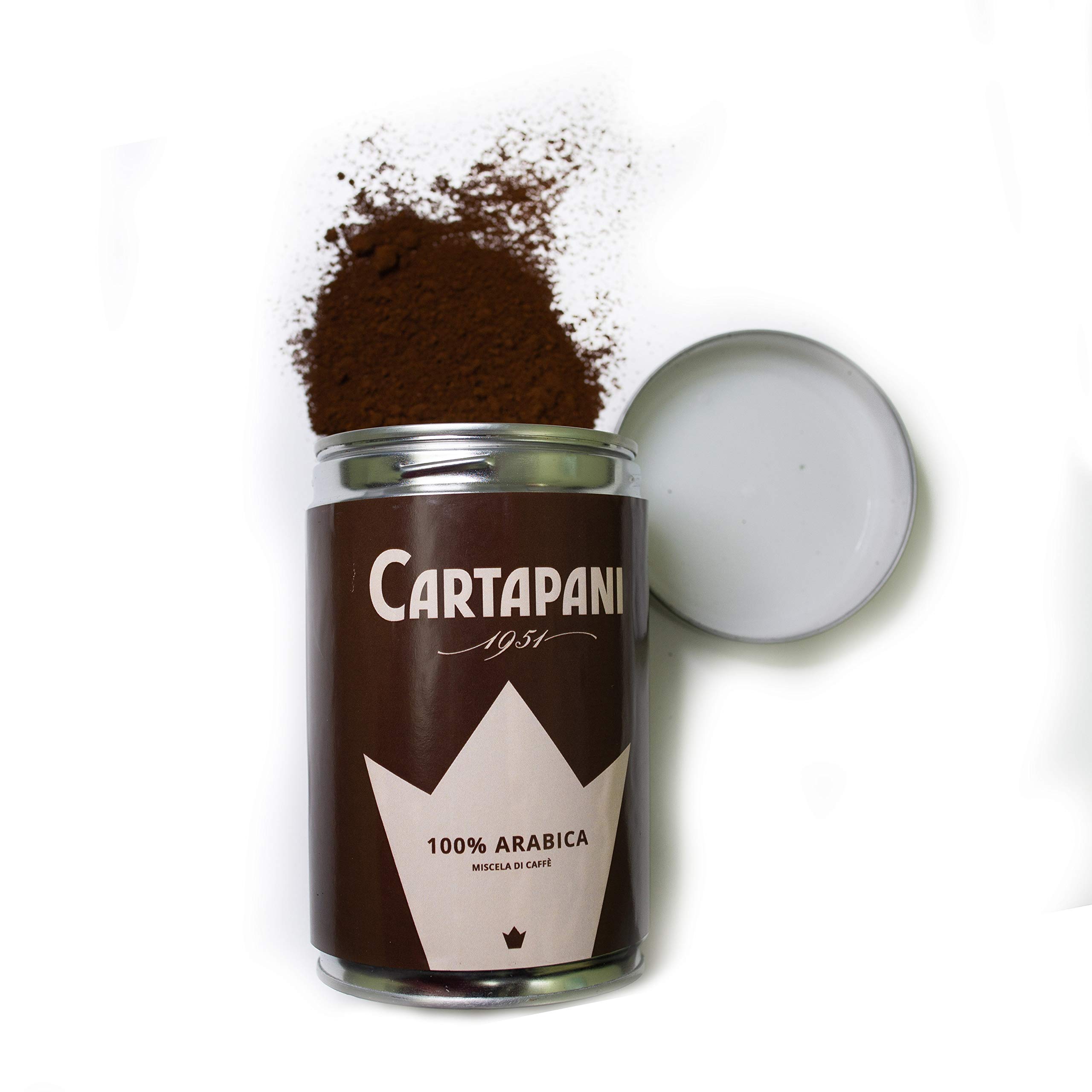 Cartapani 1951 | PRESTIGIO 100% ARABICA latta | caffè pregiato dal gusto dolce e delicato | barattolo da 250g