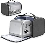 YARWO 2 Slice Toaster Cover with Bottom and Solid Structure, Toaster Cover Compatible with Amazon Basics 2 slice, Elite Gourmet Toaster, Small Bread Machine Bag with Visible Window, 29 x 21 x 20.3 cm