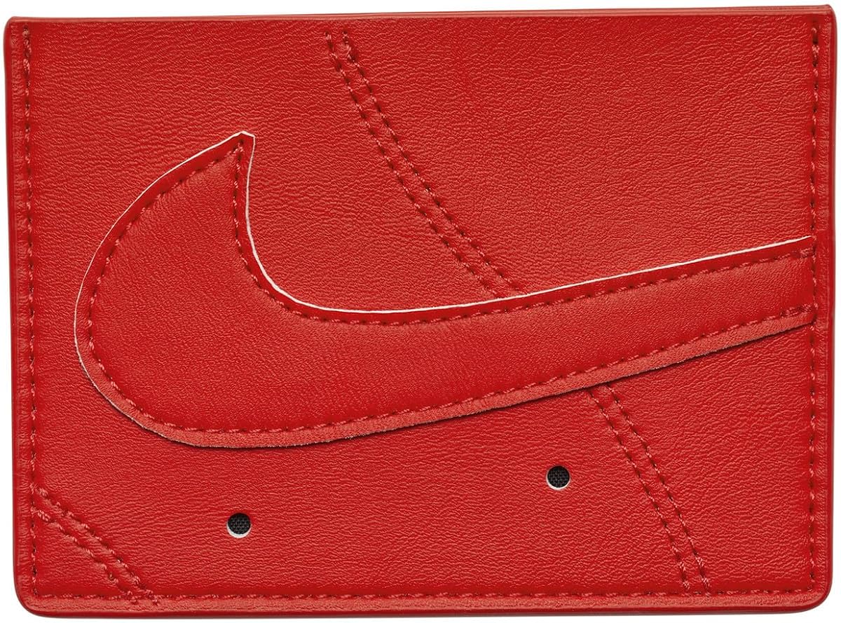 Nike Icon Air Force 1 Card Wallet – Sleek Design, Iconic Logo, Sneaker-Inspired for Cash and Essentials (Red, One Size)