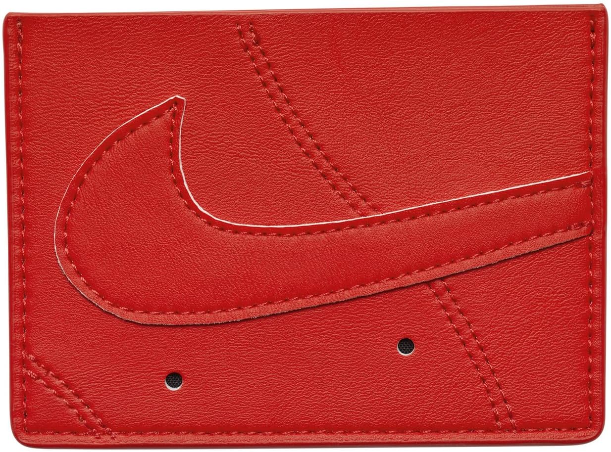 Nike Air Force 1 Slim Card Wallet – Sneaker-Inspired Compact Design with Logo Detail for Cards, Cash, and Everyday Use (White, One Size)