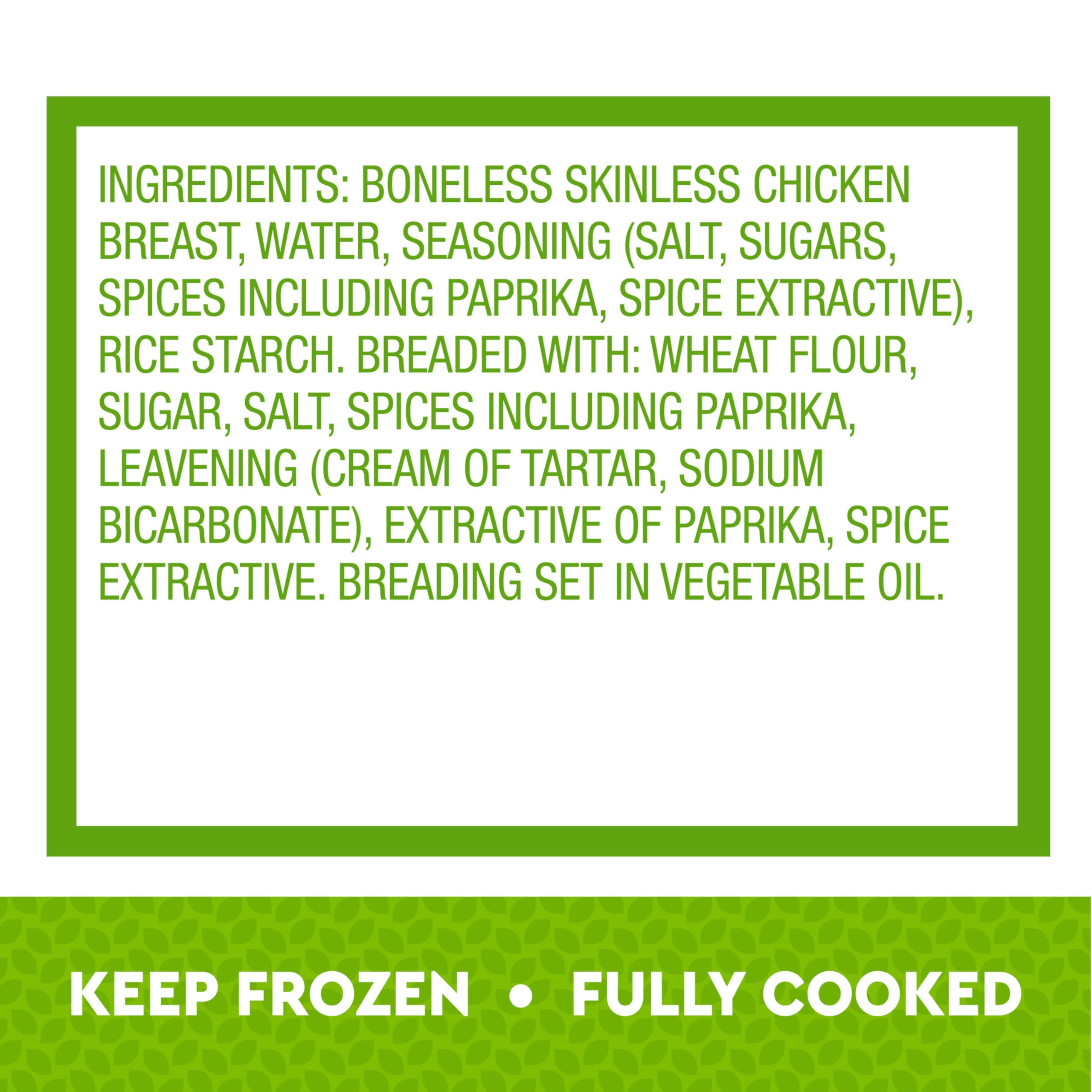 Just Bare Chicken Lightly Breaded Spicy Breast Fillets Fully Cooked 22 G Protein Frozen 1 50 LB — view 6