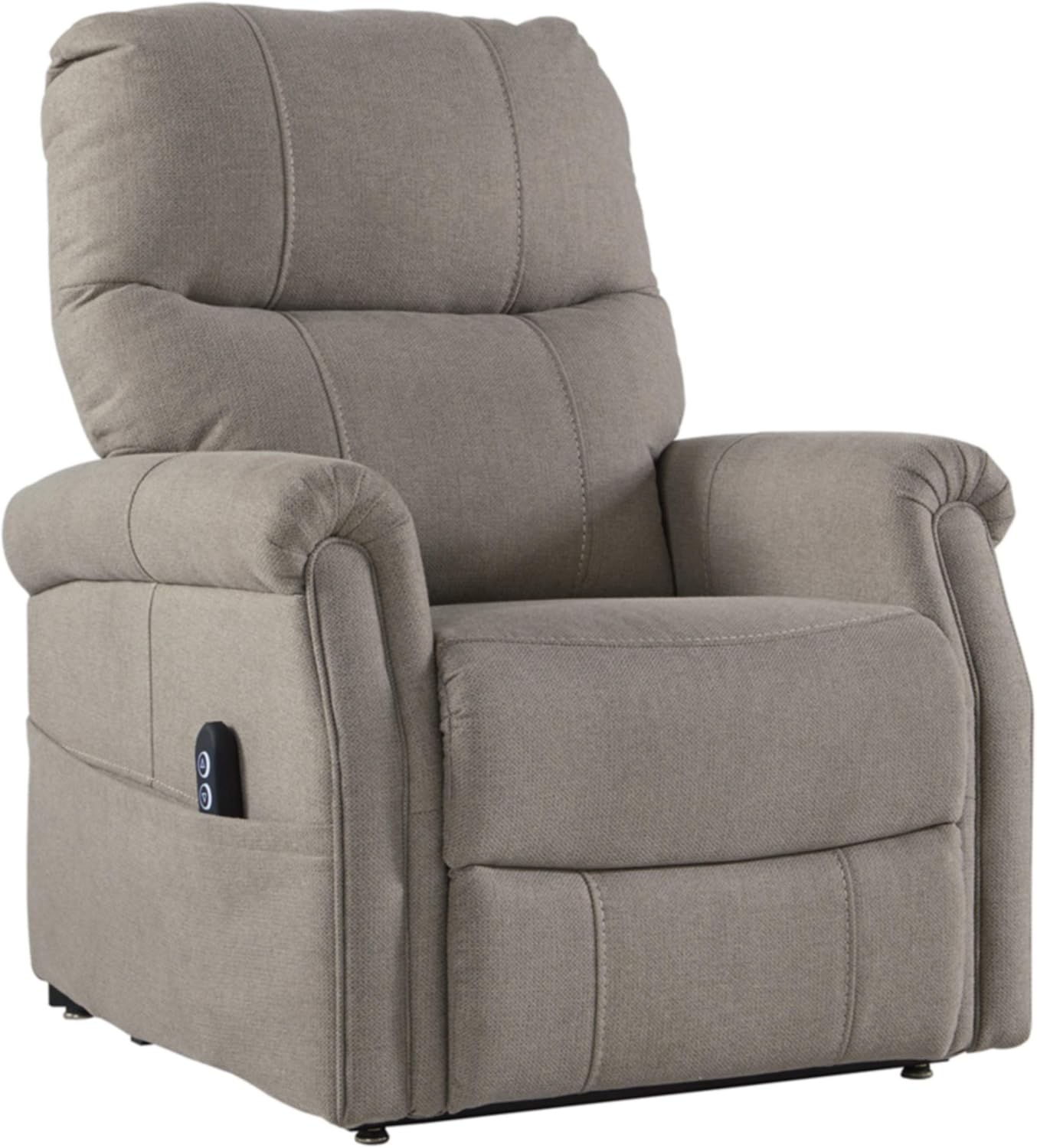 Signature Design by Ashley Markridge Faux Leather Modern Electric Power Lift Recliner for Elderly, Brown