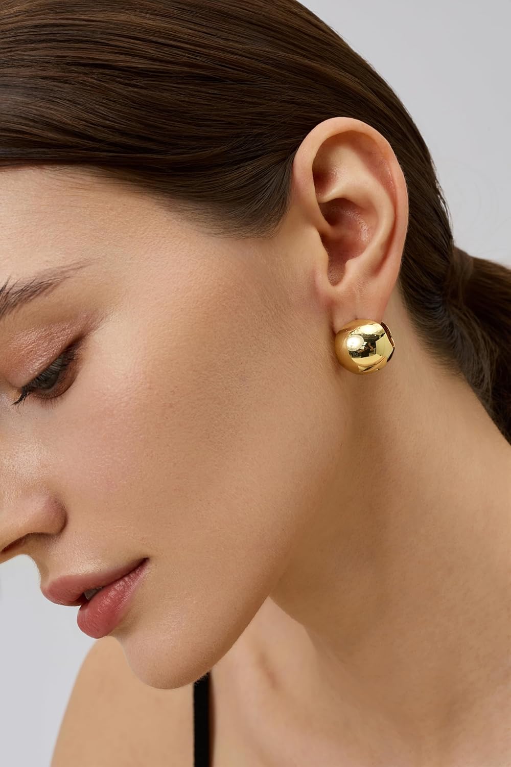 14K Gold Filled Hoop Earrings,925 Sterling Silver Huggie Earrings Hoops Earrings Trendy Chunky CZ Pin Earrings Jewelry Gifts for Women - Image 4