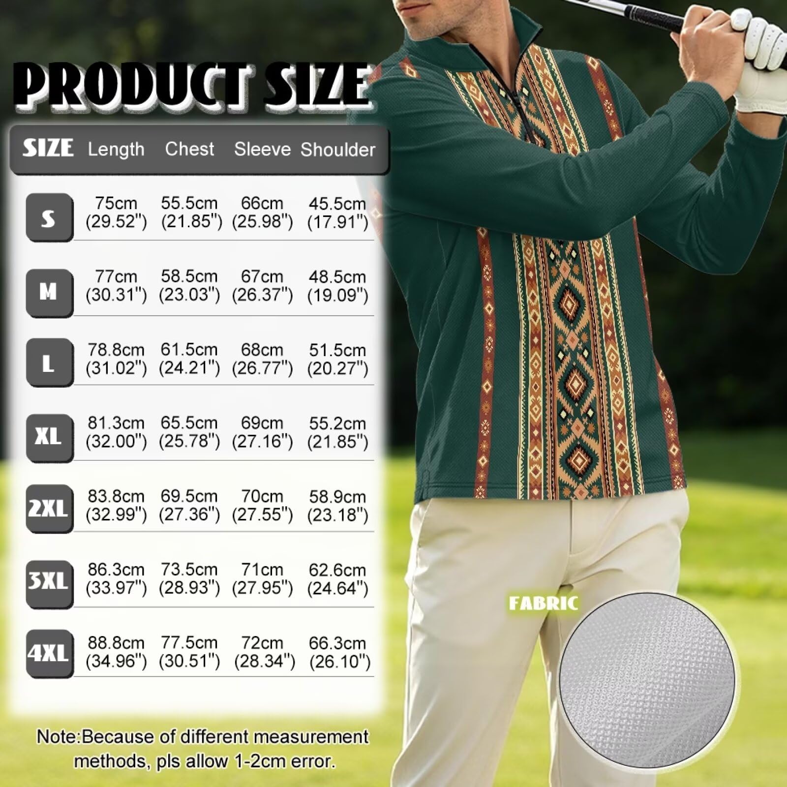 Camicia sportiva da uomo a maniche lunghe casual traspirante | Maglia da golf leggera con collo alto e cerniera a un quarto per campeggio, passeggiate, abbigliamento sportivo