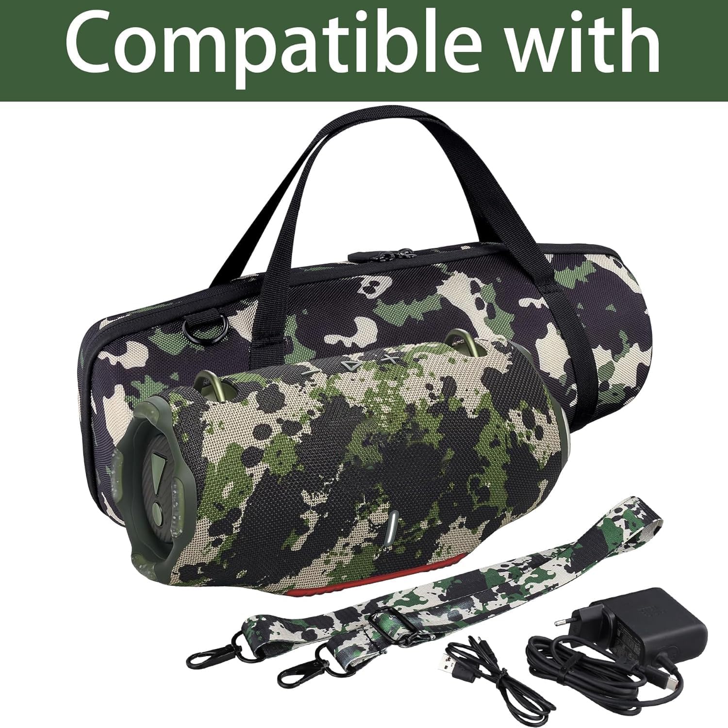 co2CREA Hard Travel Case Replacement for Xtreme 4 Portable Bluetooth Speaker (Camo Case) - Image 3