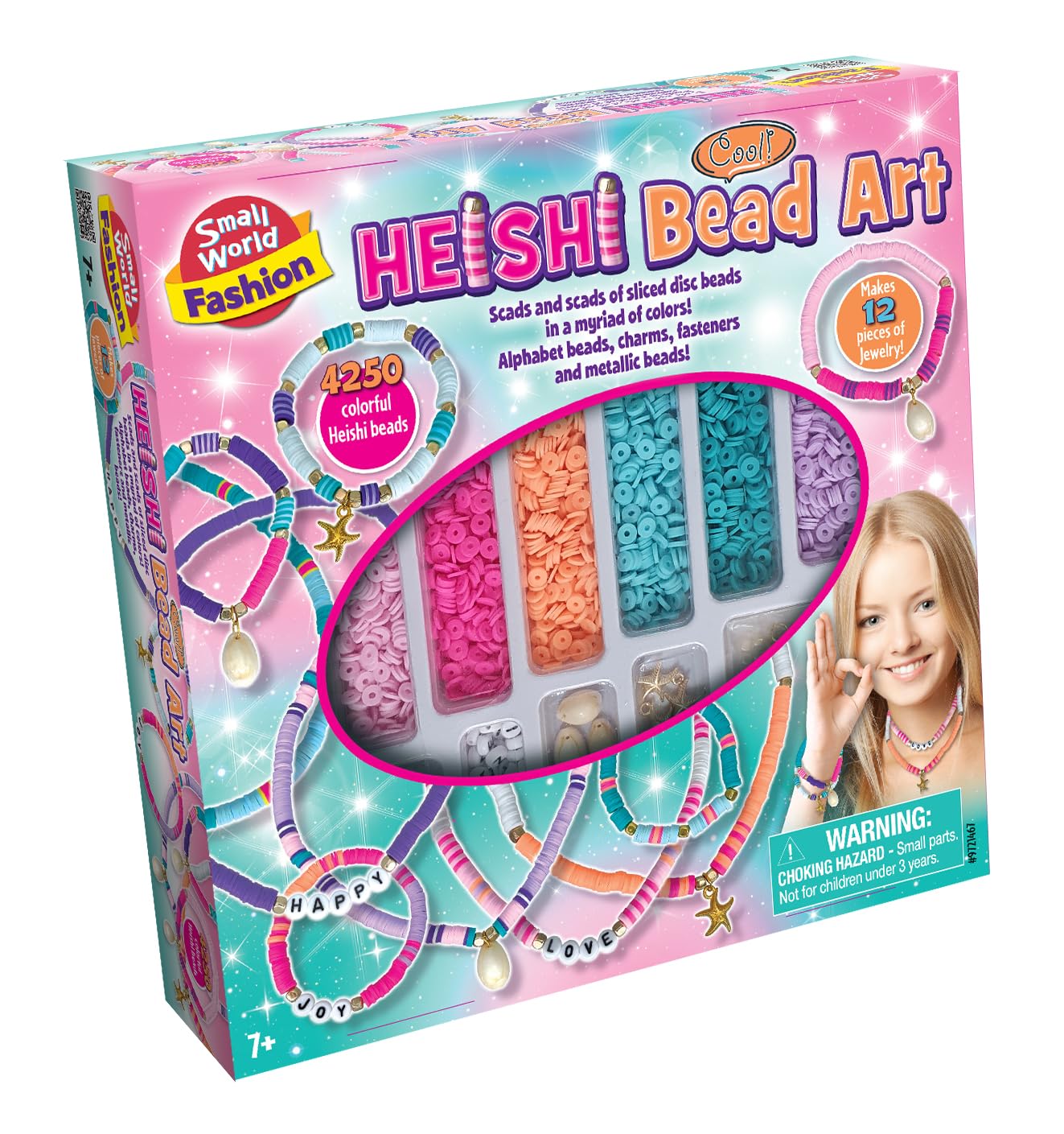 Small World Fashion DIY Bead Art Set, 4000 Heishi Beads, Makes 15 Pieces of Jewellery, Ages 7+