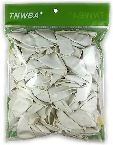 Miniatura 4 de 100 globos de látex de 12 pulgadas, globos blancos, cumpleaños, boda, baby shower, decoración de fiesta (blanco)