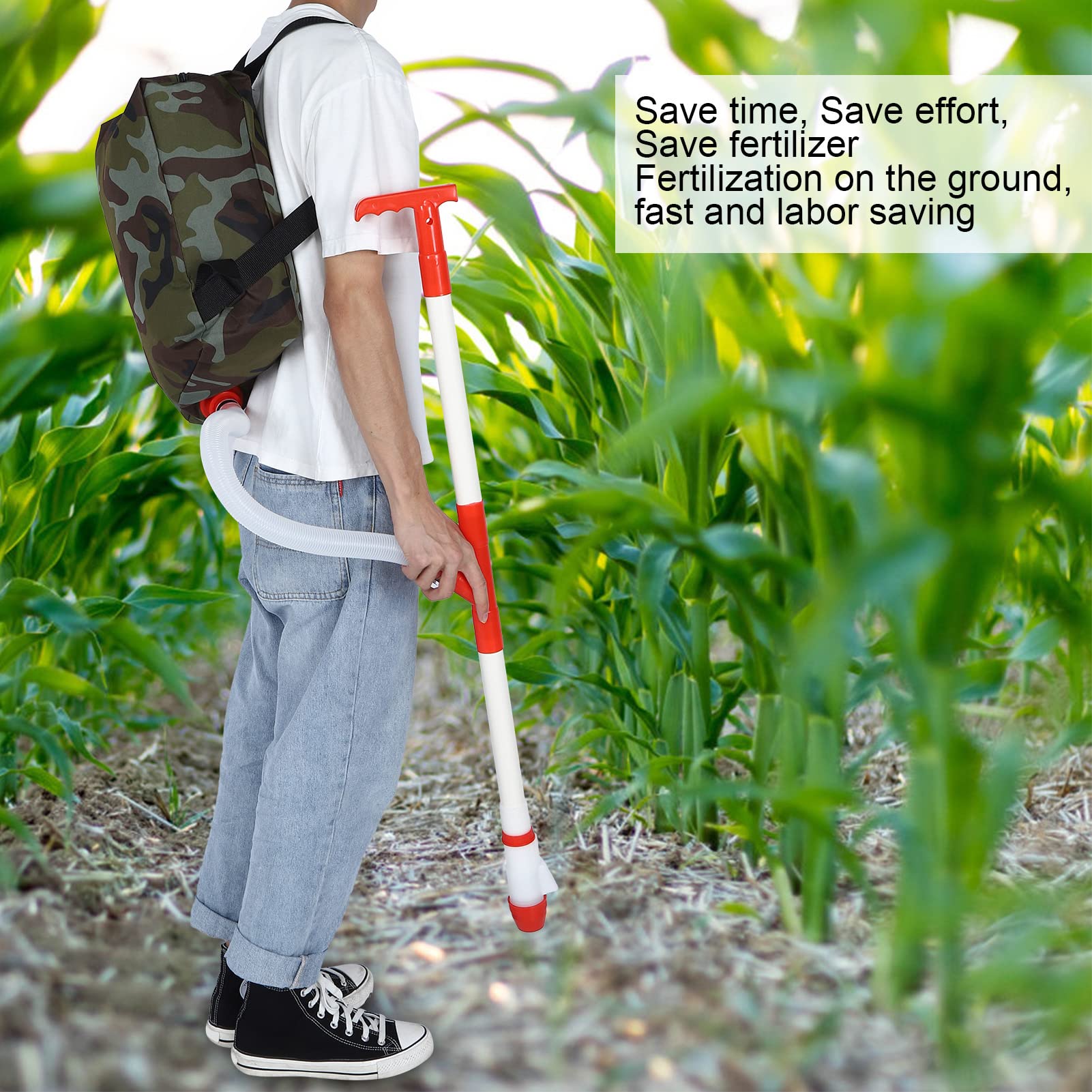 Spandiconcime Manuale, Applicatore di Fertilizzante Portatile Zaino Spandiconcime Strumento Spandiconcime per Condimento Manuale per Verdure di Mais Canna da Zucchero Alberi da