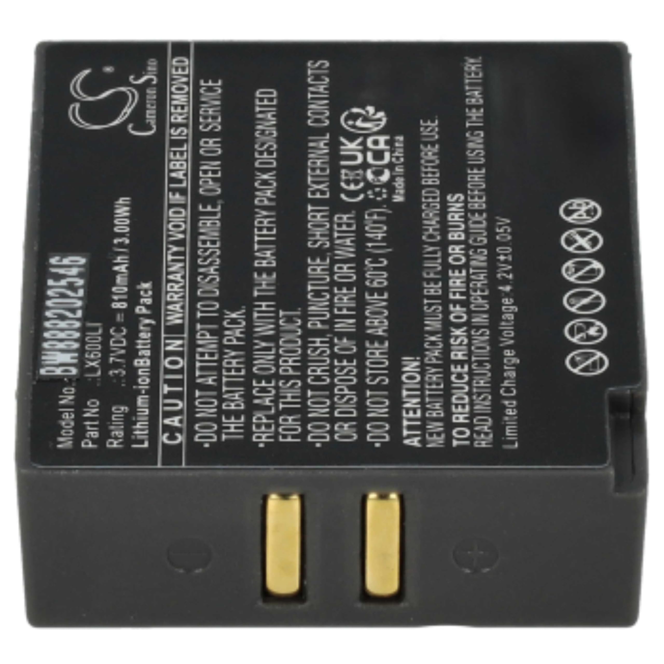 vhbw 2x batteria compatibile con Eartec HUB, Hub Systems, HUB5S, UltraLITE, HUB HD Mini-Base auricolari cuffie wireless (810mAh, 3,7V, Li-Ion)